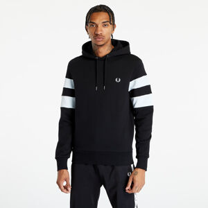 FRED PERRY Tipped Sleeve Hooded Sweat Black