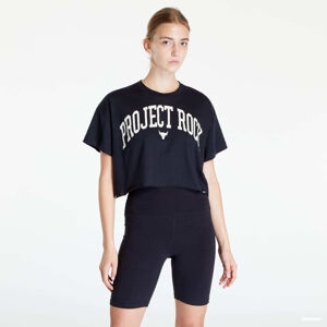 Under Armour Project Rock Ss Crop Black
