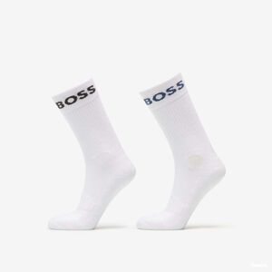 Hugo Boss 2-Pack of Short Logo Socks In Cotton Blend White