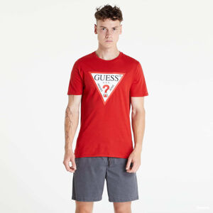GUESS Triangle Logo T-Shirt Red