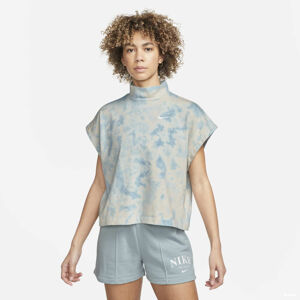 Nike Women's Washed Jersey Top Worn Blue/ White