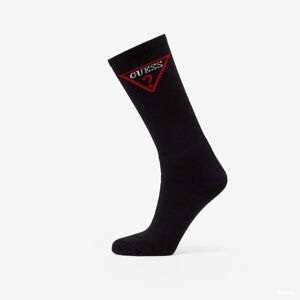 GUESS Triangle Logo Crew Socks černé