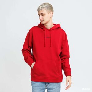 GUESS M Eco Roy Embroidered Logo Hoodie Red