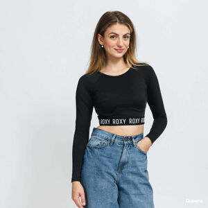 Roxy Fitness Ls Cropped Top Black