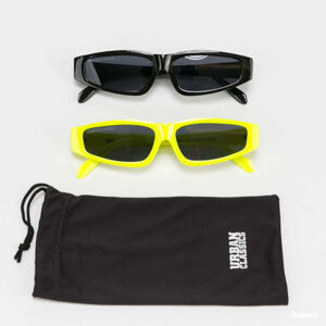 Urban Classics Sunglasses Lafkada 2-Pack Neon Yellow/ Black