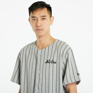 New Era Pinstripe Jersey T-Shirt Medium Grey/ Black