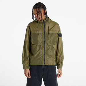CALVIN KLEIN JEANS Perforated Wet Look Jacket Burnt Olive