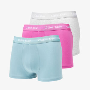 Calvin Klein Cotton Stretch Low Rise Trunk 3-Pack Wild Aster/ Grey Heather/ Artic Green