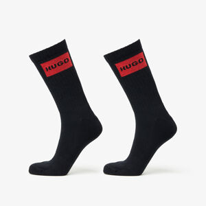 Hugo Boss Logo Quarter Socks 2-Pack Black