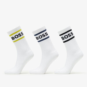Hugo Boss Rib Stripe Socks 3-Pack White