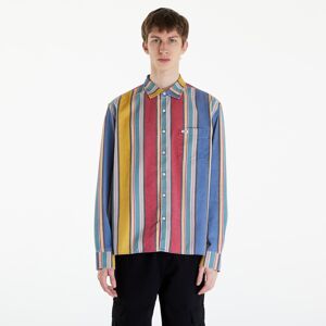 GUESS Go Multi-Stripe Ls Shirt Sage Rust Multi