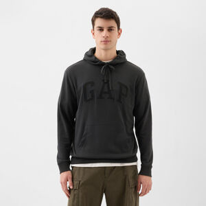 GAP French Terry Pullover Logo Hoodie Moonless Night