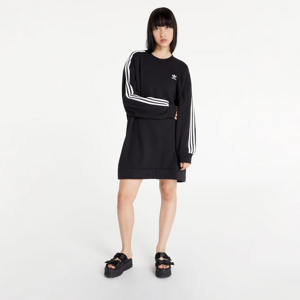 Šaty adidas Originals Adicolor Classics Long Sleeve Sweatshirt Dress Black
