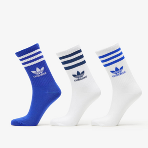 adidas Originals Mid Cut Crew Sock 3-Pack Lucid Blue/ White/ White