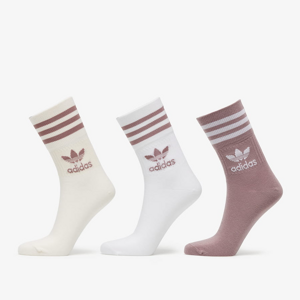 Ponožky adidas Originals Mid Cut Crew Socks biele/hnedé