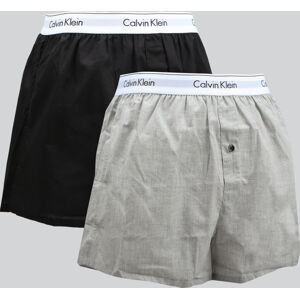 Calvin Klein 2 Pack Slim Fit Boxers C/O čierne / melange šedé