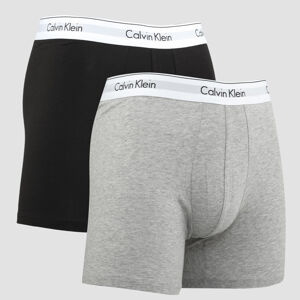 Calvin Klein 2Pack Boxer Briefs Modern Cotton C/O čierne / melange šedé