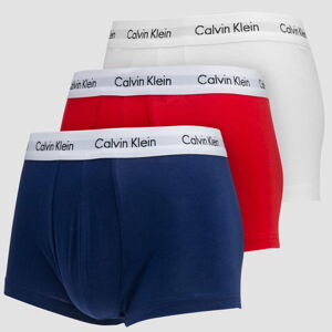 Calvin Klein 3 Pack Low Rise Trunks C/O biele / červené / navy