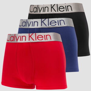 Calvin Klein 3Pack Steel Cotton Trunk červené / čierne / modré