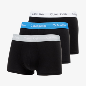 Calvin Klein Cotton Stretch Low Rise Trunk 3 Pack B-Grey Heather/ White/ Palace Blue Wb