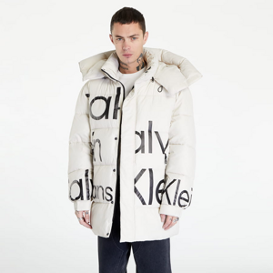 Pánska zimná bunda CALVIN KLEIN JEANS Bold Disrupted Logo Jacket Beige