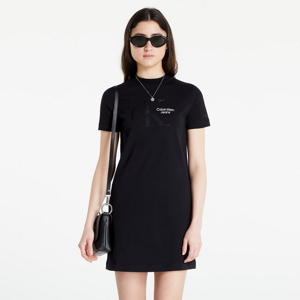 Šaty CALVIN KLEIN JEANS Dynamic Ck T-Shirt Dress Ck Black