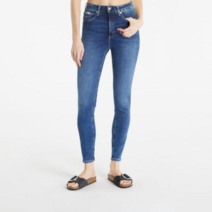 Dámske jeans CALVIN KLEIN JEANS Calvin Klein Jeans High Rise Super Skinny Ankle Denim Dark Denim Dark