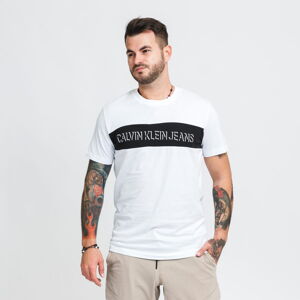 Tričko s krátkym rukávom CALVIN KLEIN JEANS Colorblock Shadow Logo Tee biele