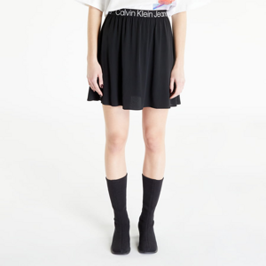 Sukňa CALVIN KLEIN JEANS Logo Elastic Mini Skirt black denim