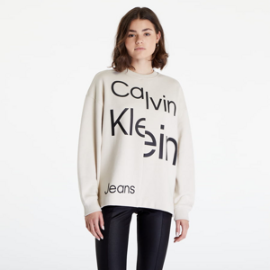 Dámska mikina CALVIN KLEIN JEANS Oversized Recycled Logo Sweatshirt biela
