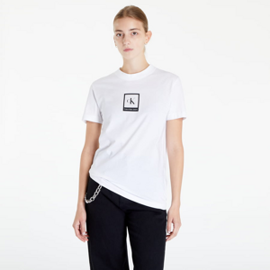 Tričko s krátkym rukávom CALVIN KLEIN JEANS Slim Organic Cotton Logo T-Shirt cwhite
