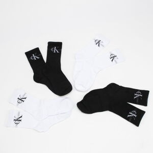 Ponožky CALVIN KLEIN JEANS Womens 4Pack Giftbox čierne / biele