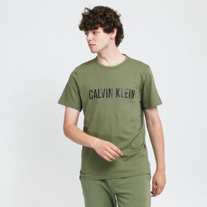 Tričko s krátkym rukávom Calvin Klein SS Crew Neck Tee olivové
