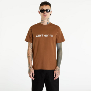 Tričko s krátkym rukávom Carhartt WIP S/S Script T-Shirt Tamarind/ White