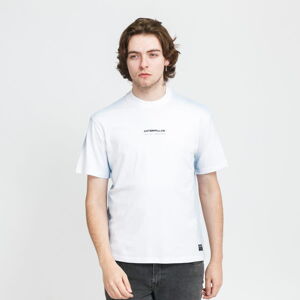 Tričko s krátkym rukávom CATERPILLAR Freeze Tee biele / svetlomodré