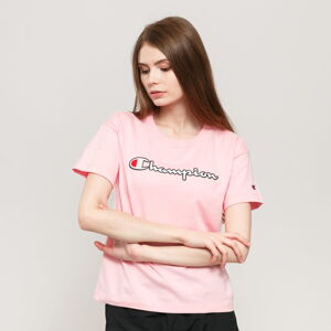 Dámske tričko Champion Vintage Script Logo Crew Neck T-Shirt ružový