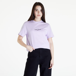 Tričko s krátkym rukávom FRED PERRY Embroidered T-Shirt Lilac Soul