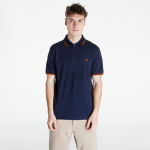 Polo tričko FRED PERRY Twin Tipped Shirt Navy/ Nutflake