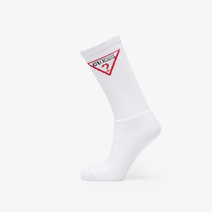 Ponožky GUESS Triangle Logo Crew Socks Oatmeal Heather/White