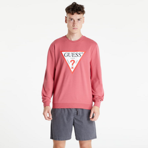 Mikina GUESS Triangle logo Sweatshirt ružový