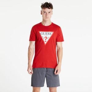 Tričko s krátkym rukávom GUESS Triangle Logo T-Shirt červené