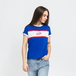 Dámske tričko GUESS W Front Logo Tee modré / biele / červené