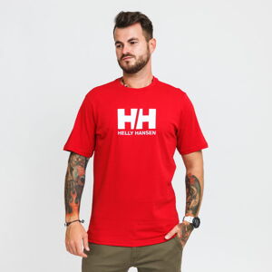 Tričko s krátkym rukávom Helly Hansen Logo T-Shirt červené / biele