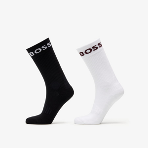 Ponožky Hugo Boss 2-Pack of Short Logo Socks In Cotton Blend čierne/biele