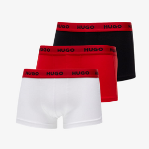Hugo Boss Logo-Waistband Trunks 3-Pack Red/ White/ Black