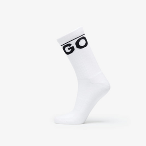Ponožky Hugo Boss Finest Soft Cotton Rib Iconic Socks 2 Pack White