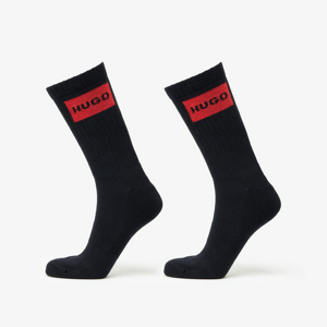 Ponožky Hugo Boss Logo Quarter Socks 2-Pack Black