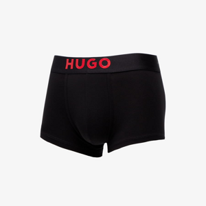 Hugo Boss Regular-Rise Silicone Logo Trunks Černé