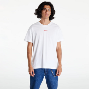 Tričko s krátkym rukávom Hugo Boss Relaxed-Fit Linked T-Shirt White