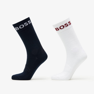 Ponožky Hugo Boss Short Logo Socks 2-Pack Black/ White